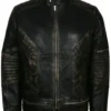 Motorcycle Skull Ride Leather Jacket back view